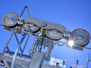 Balancier de téléski à enrouleurs à Flaine