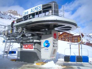 Station motrice tension du télésiège Mi7 à Tignes, Les Almes